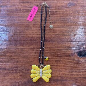 Vintage Betsey Johnson Butterfly Necklace